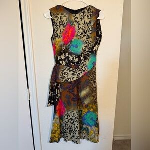 Etro Made in Italy Milano Animal Floral Eclectic Elegant Modern Dress Size 38